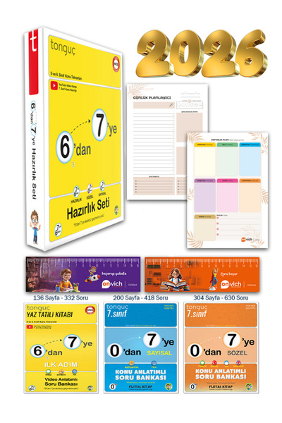 Tonguç Yayınları 7. Sınıf 6 Dan 7 Ye Hazırlık Yaz Tatili Tekrar Seti 3 Kitap ...