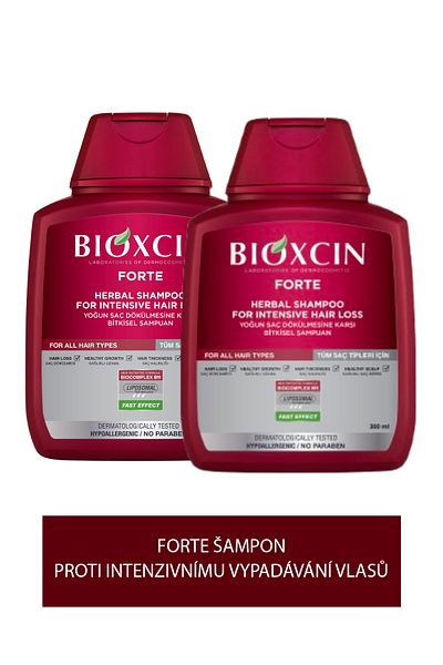 Bioxcin Forte 2-balení šamponu proti vypadávání vlasů 300 ml