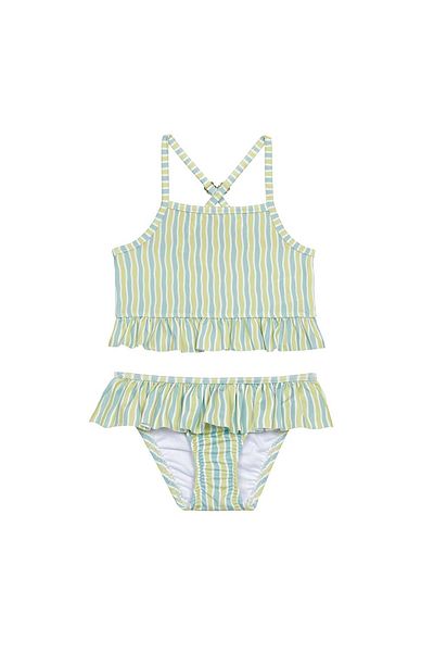 SAND MOTHER Girls' Ruffle Bikini Set with Uv Protection
