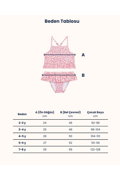 SAND MOTHER Girls' Ruffle Bikini Set with Uv Protection