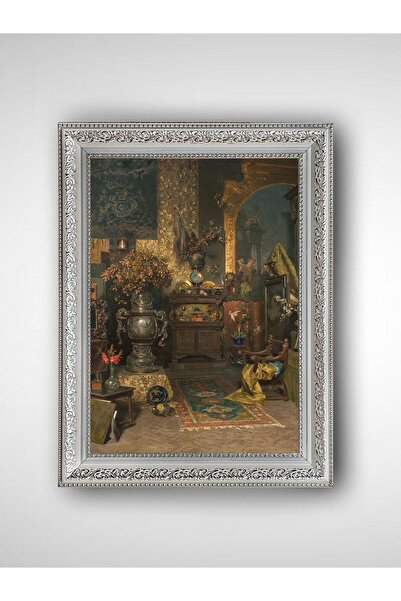 WoodyArts O cameră veche - Cadru alb vintage