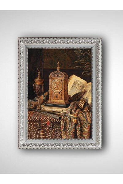 WoodyArts Ceas și carte vintage - Cadran alb vintage