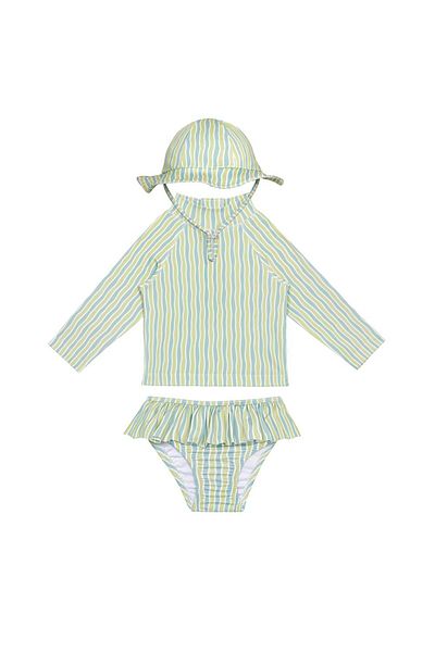SAND MOTHER Baby Girl Swimsuit Set with Uv Protection Long Sleeve