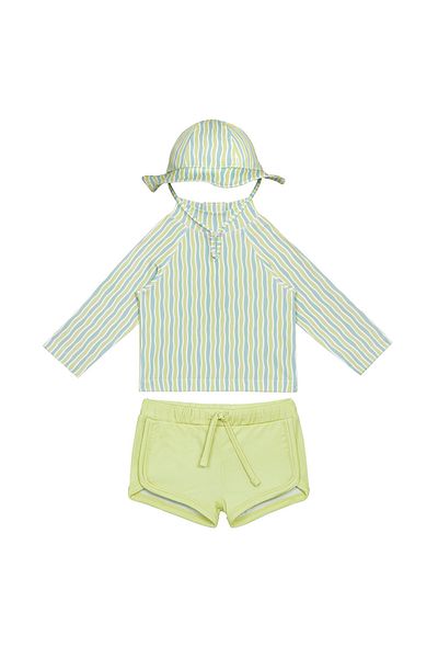 SAND MOTHER Uv Protection Long Sleeve Baby Boy Swimwear Set