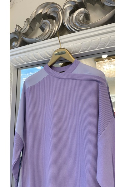 Invee تونيك بتفاصيل شيفون على الكتف - أرجواني