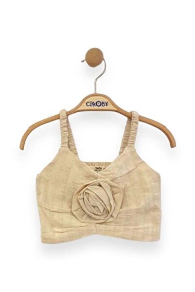 Çikoby Κοριτσίστικο λουράκι ροζ λεπτομερές μπλούζα υφαντό σορτς