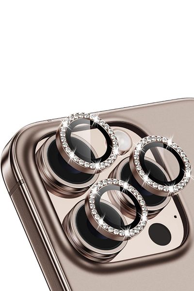 EVAX (عدسة حجرية) واقي عدسة الكاميرا المتوافق مع هاتف Iphone 16 Pro Max / 16 Pro من حجر التيتانيوم الصحراوي