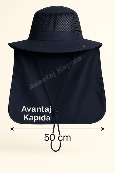 Avantaj Kapıda Unisex Hat – Mesh, Cool Holding, Windproof Thin Tulle Wide Brim Black