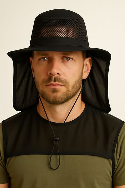 Avantaj Kapıda Unisex Hat – Mesh, Cool Holding, Windproof Thin Tulle Wide Brim Black