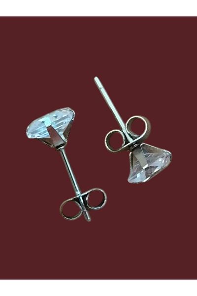Vira Silver Colored Minimalist Trendy Steel Earrings - Daily Use, 1 Pair Style, 14