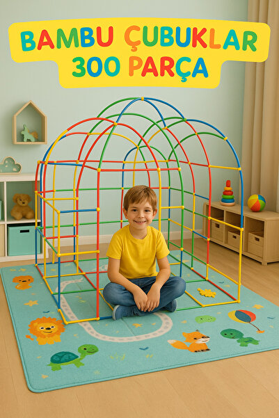 Bamboo 300 Parça Renkli Bambu Çubuklar | Hayal Gücünü Geliştiren Eğitici Oyun...