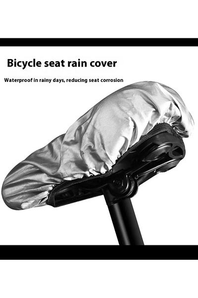 CoverPlus Bicycle Saddle Cover Waterproof Gray 2 Pieces