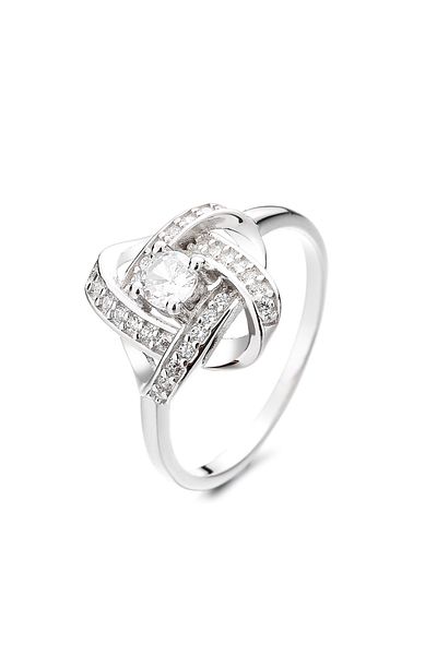 delis Inel Argint 925, Jw1321, Model Nod, Placat Cu Rodiu