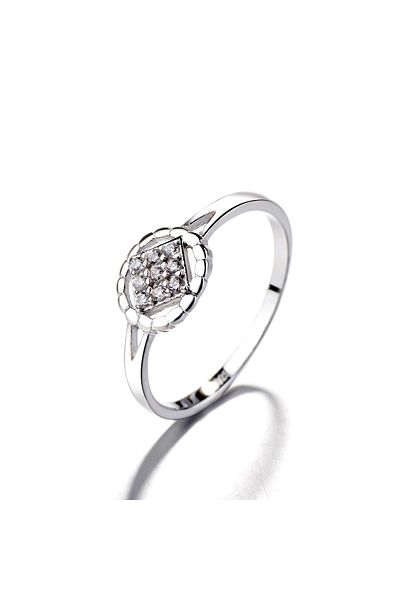 delis Inel Argint 925, Jw1387, Model Elegant Cu Pietre, Placat Cu Rodiu