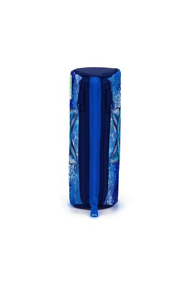 Coral High 22043 Παιδική τσάντα μολυβιού τριών διαμερισμάτων με μοτίβο μπλε μπλέ λιοντάρι