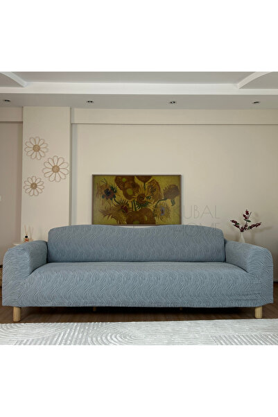 Kubalhome Jakarlı Koltuk Örtüsü 180 X 230 Lastikli Esnek 3lü Koltuk