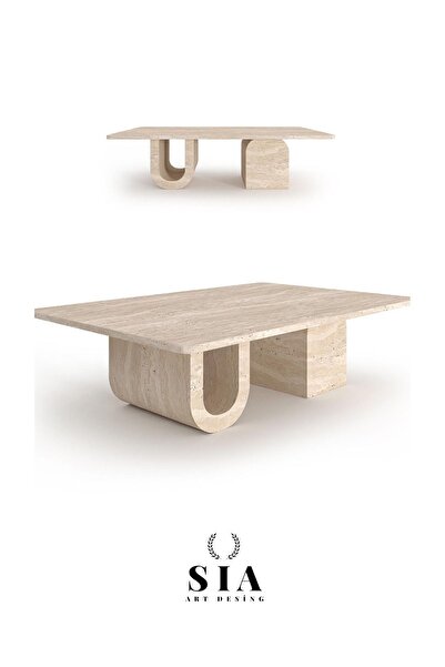 SİA ART DESİNG Dogal Travarten Orta Sehpa