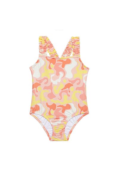 SAND MOTHER Girl's Uv Protection Swimsuit