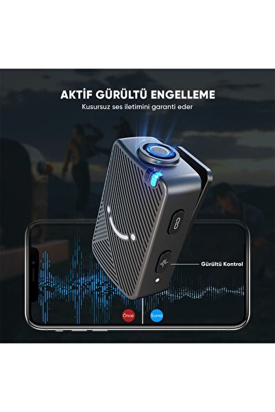 Fifine M9 - Kablosuz Yaka Mikrofon Seti