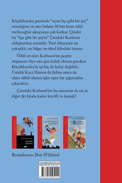 Pegasus Yayınları Çatıdaki Karlsson Gizlice Dönüyor (Ciltli) - Çatıdaki Karlsson Serisi 3. Kitap | Astrid Lindgren
