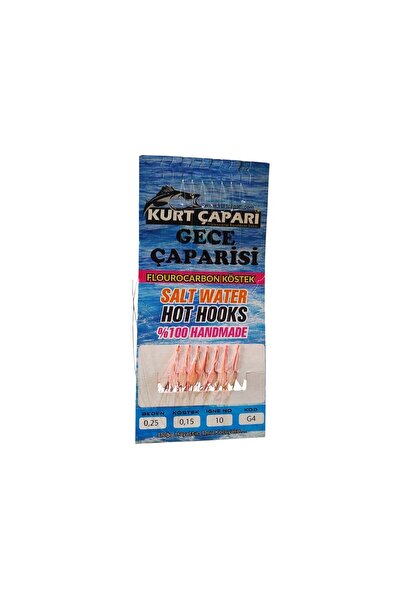 Avcı Market Kurt Gece Çaparisi 10 Numara 7 Kırmızı İğneli Pembe Glowlu 0.25 B...