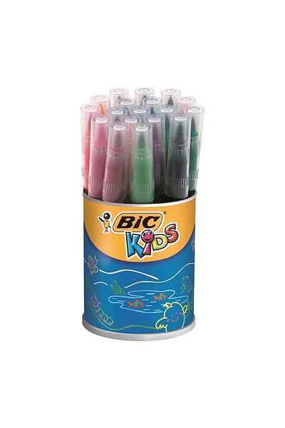 Bic Visa Brush Tip Felt Pen 18 Pieces