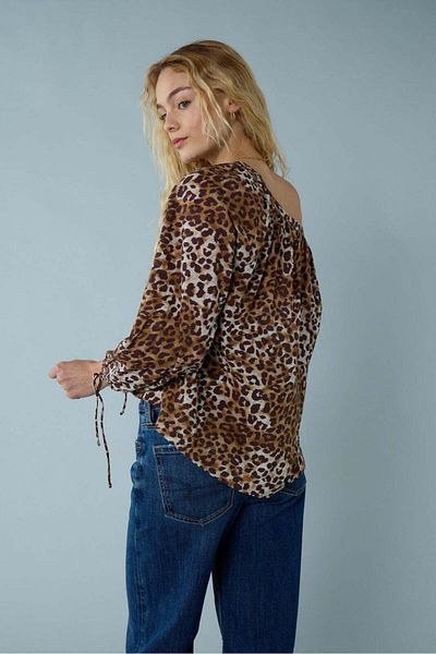 AMERICAN EAGLE Ae Tie Sleeve Button-up Top