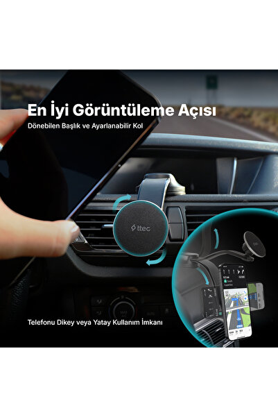 Ttec Easydash Pro M Magsafe Uyumlu Araç Içi Telefon Tutucu 2tt38