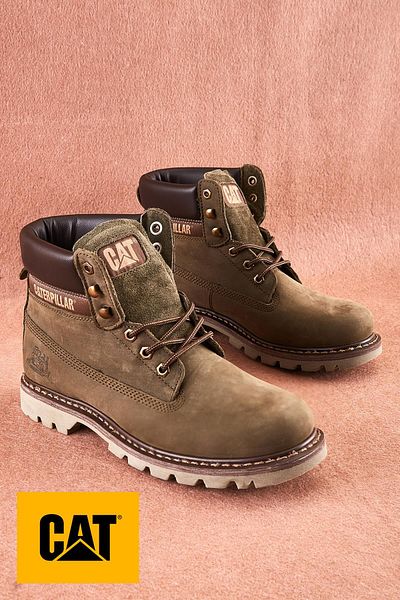 Cat 015g 100095   Colorado Unisex Erpıllar Boots - Khaki Leather