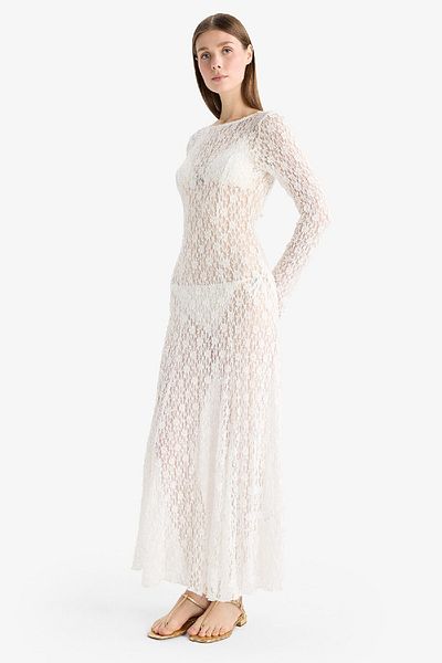 DeFacto Regular Fit Spitze Strandkleid-fallen In Love E5106ax25sp