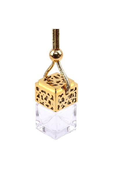 Choice Gold Air Freshener Ornament Perfume Bottle Pendant Essential Oils Auto Car Perfume Bottle Hanging Gl