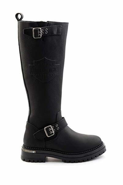 Harley Davidson Black Leather Kadın Bot & Bootie HD0777002703