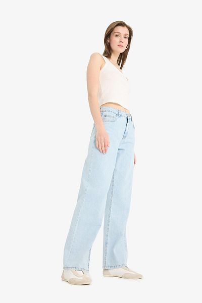 DeFacto Pantaloni de jeans de damă albastru deschis E1701ax/nm39