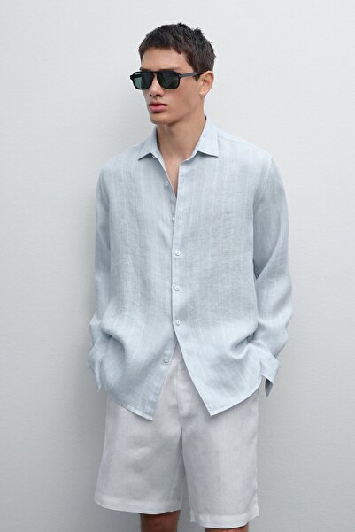 Massimo Dutti Regular fit çift çizgili gömlek