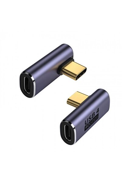 KEEPRO L typec çevirici usb4 40 gbps 90 derece typec çevirici dik typec çevirici
