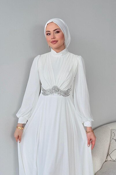 Şulemoda Giyim Hadise Abiye Beyaz