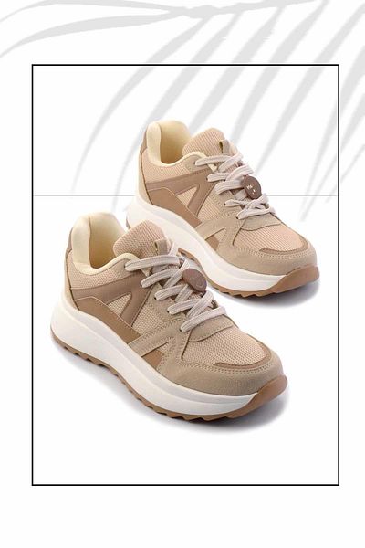 Bambi Beige Mesh Women's Sneaker K01412600022