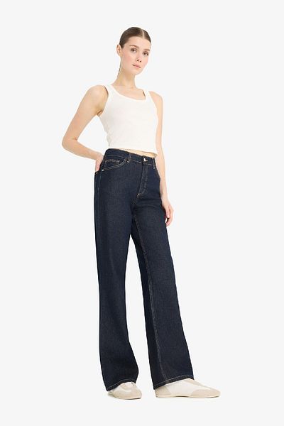 DeFacto Pantaloni lungi de blugi cu talie înaltă, drepti, largi D5123ax25sp