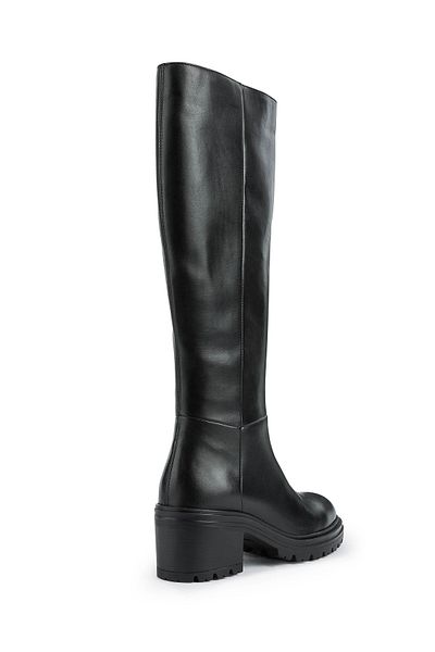 Geox Women's Black Damiana Zippered Leather Boots D26Qcj00043C9999