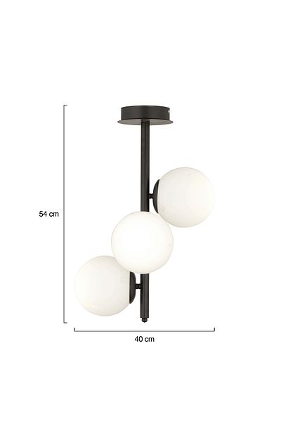 Apliqa Lustra HubRom, UZEL 3588-03-BL 40x54 cm 3xE27-60W Negru
