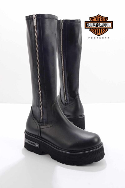 Harley Davidson Black Leather Kadın Bot & Bootie HD0777068803