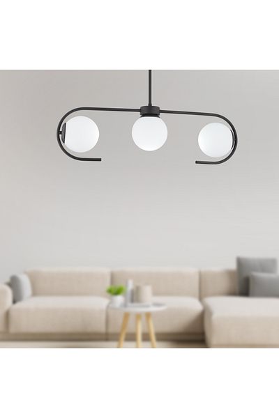 Apliqa Lustra HubRom, DIASPOR 3948-03-BL 71x55 cm 3xE27-60W Negru