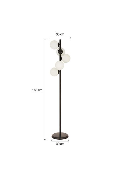 Apliqa Lampader HubRom, UZEL 3588-5L-BL 30x153 cm 5xE27-60W Negru