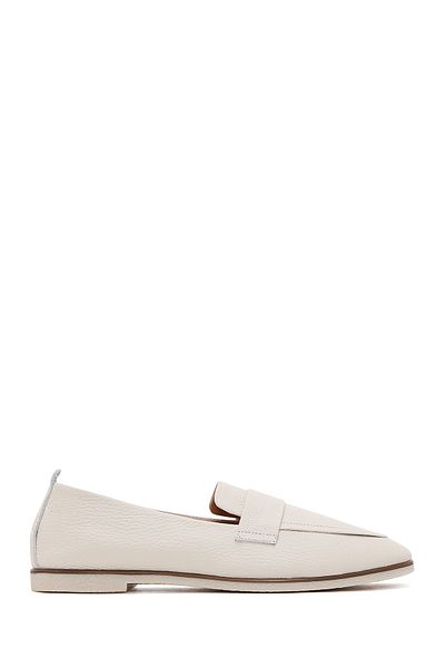 Derimod Pantofi de damă din piele bej din piele naturală masculină Penny Loafer Pantofi casual de zi cu zi 24sfd1513ft