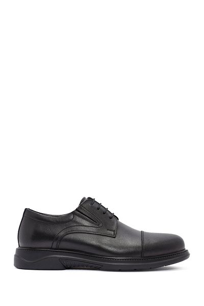 Derimod Men's Black Laced Leather Casual Shoes 24Wfd 677518