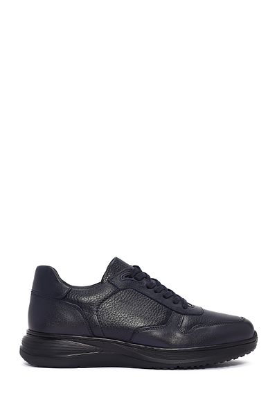 Derimod Men's Navy Blue Lace-Up Leather Casual Sneaker 24Wfd6768Ft