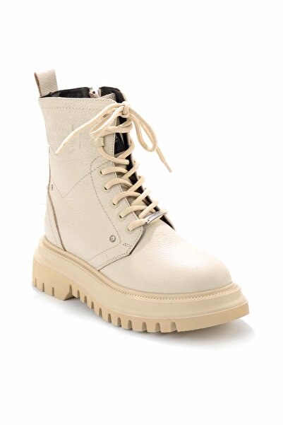 Harley Davidson Beige Leather Kadın Bot & Bootie HD0777002903