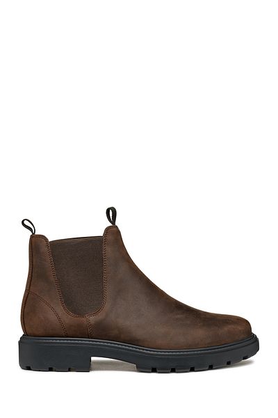 Geox Men's Brown Spherica Ec7 Leather Chelsea Boots U46Fra000Ffc6009
