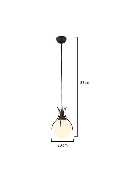 Apliqa Chandelier HubRom, TERRA 3759-01-BL 20x80 cm 1xE27-60W Black