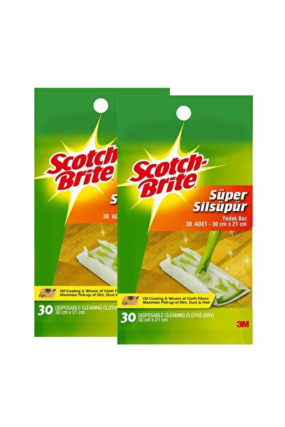 Scotch Brite Scotch-brıte Sil Süpür Q600 Paspas Yedek Bez 30'lu X 2 (60 YAPRAK)